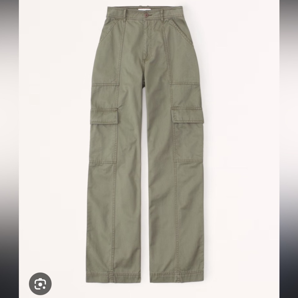 Abercrombie Green Relaxed Utility Pants